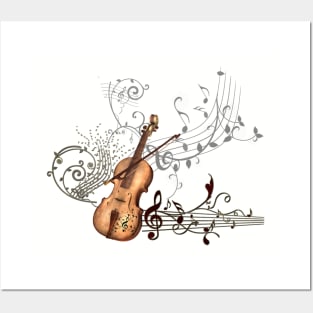 Music, violin Posters and Art